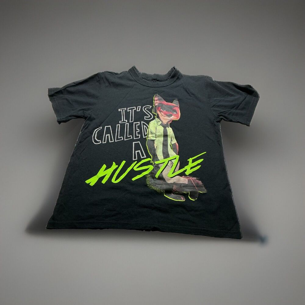 Zootopia Nick Wilde Its Called Hustle T-Shirt Large Kids